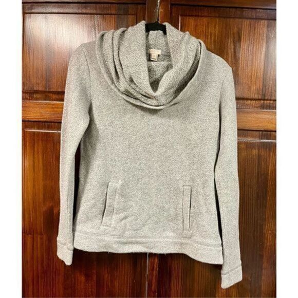 J.Crew Tops - J. Crew gray cowl neck pullover sweatshirt size small
